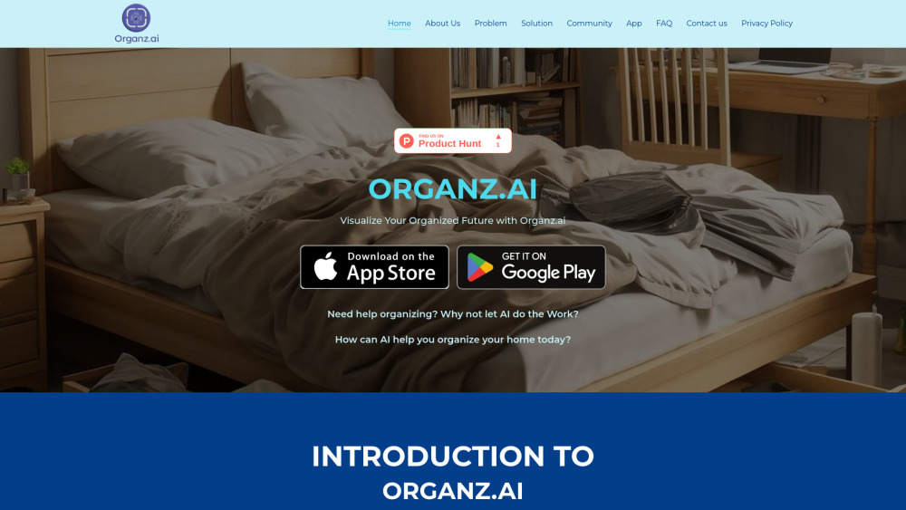 Organz.ai Website screenshot