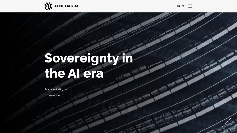 ALEPH ALPHA - AI for Enterprises and Governments Website screenshot