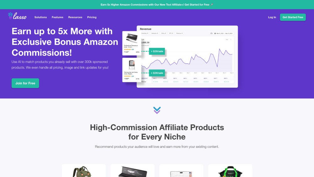 Affiliate Plus - Lasso Website screenshot