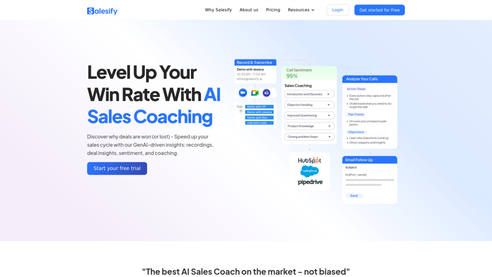 Salesify Website screenshot