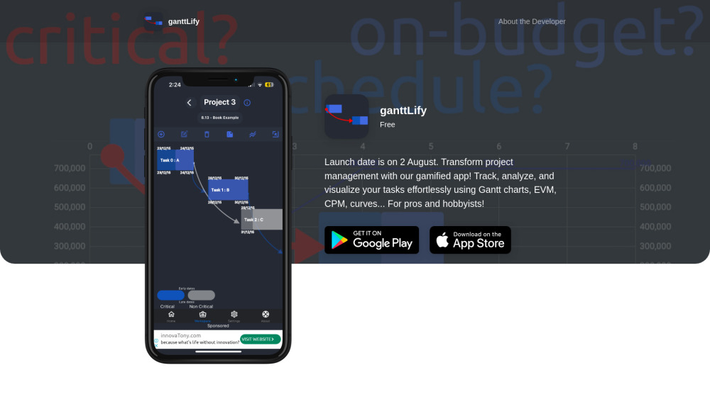 ganttLify Website screenshot