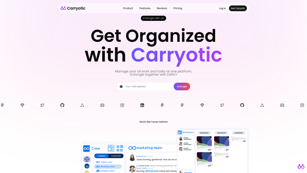 Carryotic Website screenshot