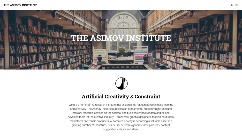 The Asimov Institute Website screenshot