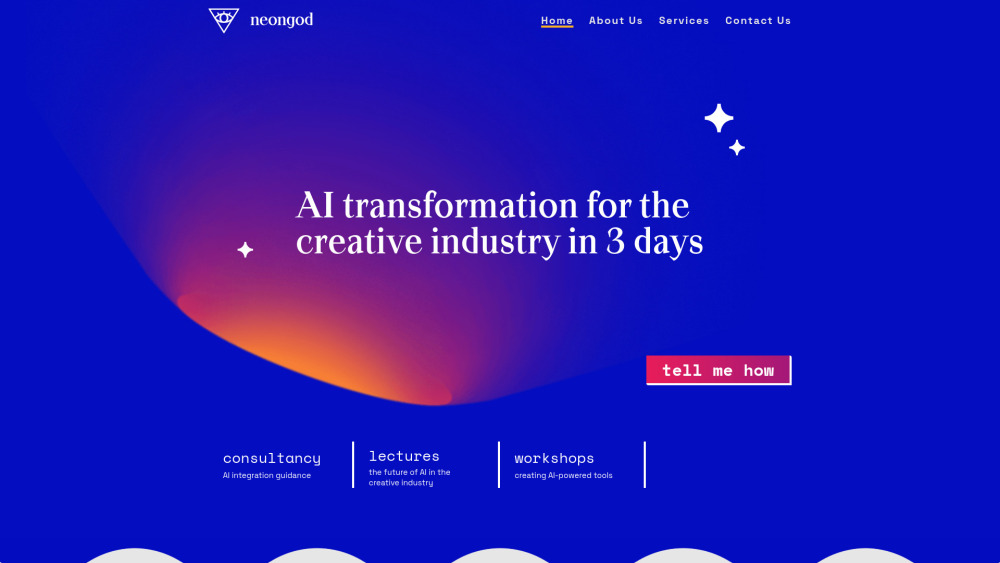 neongod.ai Website screenshot