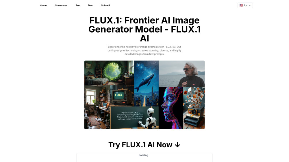 FLUX.1 AI Website screenshot