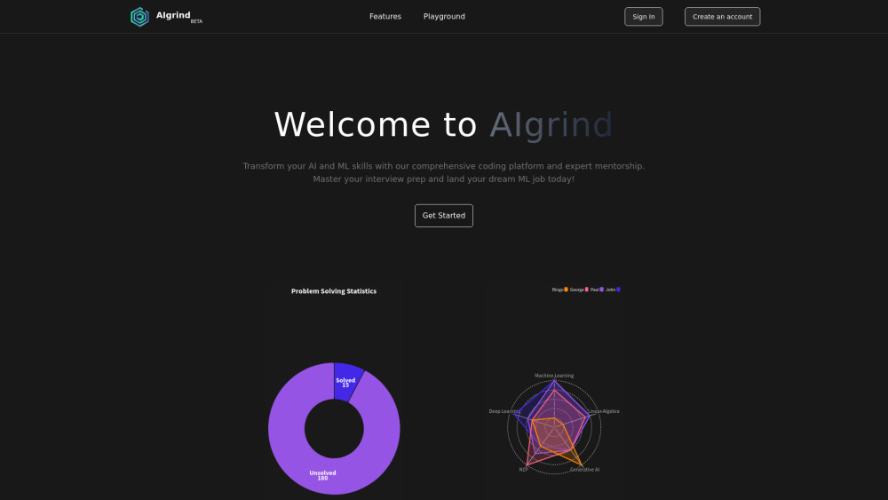 AIgrind Website screenshot