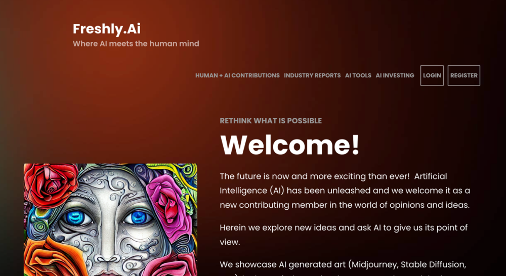 Freshly.ai Website screenshot