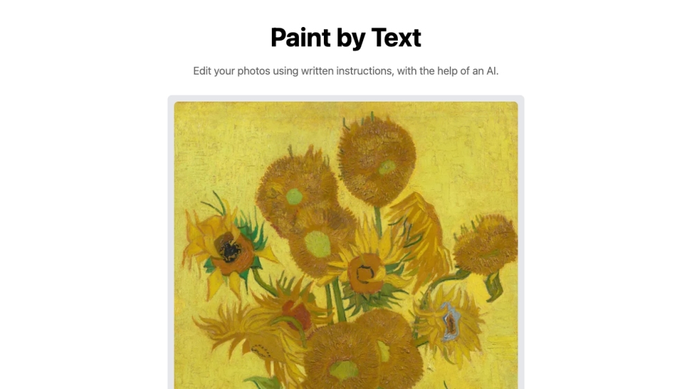 Paint by Text Website screenshot