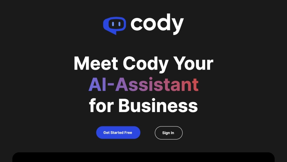 Cody - Business AI Employee Trained on Your Knowledge Base Website screenshot