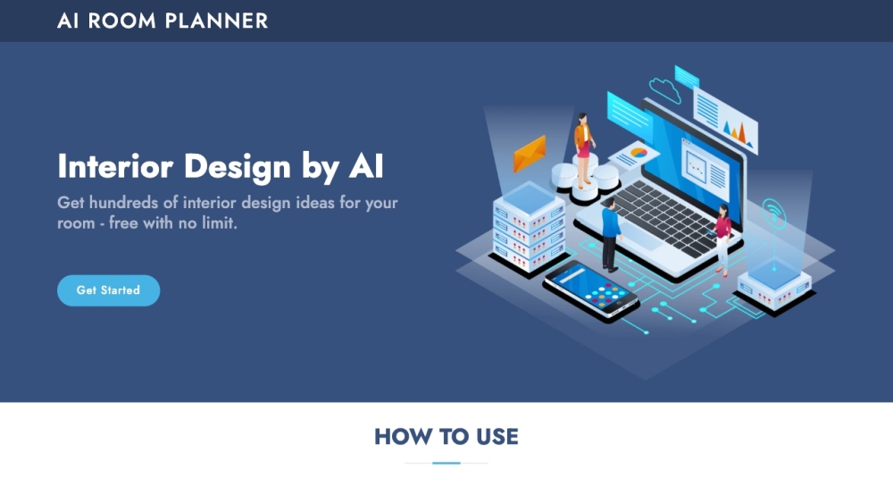 AI Room Planner Website screenshot