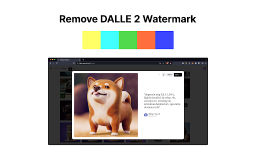 DALLE 2 Image Downloader - Chrome Extension Website screenshot