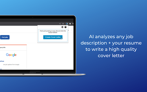 Cover Letter Generator - Chrome Extension Website screenshot