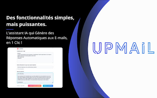 Upmail - Chrome Extension Website screenshot