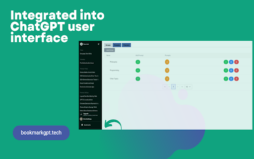 BookmarkGPT - Bookmark Your ChatGPT Prompts - Chrome Extension Website screenshot