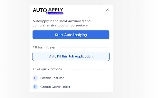 AutoApply Jobs - Chrome Extension Website screenshot