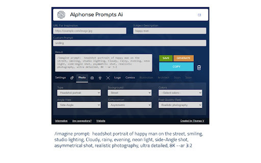 Ai Prompt Generator - Chrome Extension Website screenshot