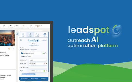 LeadSpot - Chrome Extension Website screenshot