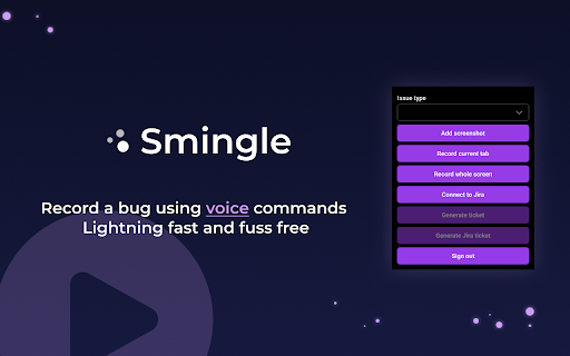 Smingle - Chrome Extension Website screenshot