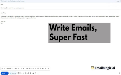 EmailGenius - Chrome Extension Website screenshot