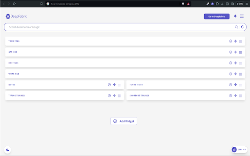 DeepFabric - Chrome Extension Website screenshot
