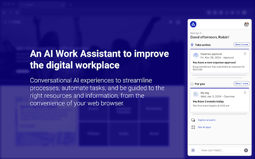 Workgrid Assistant - Chrome Extension Website screenshot