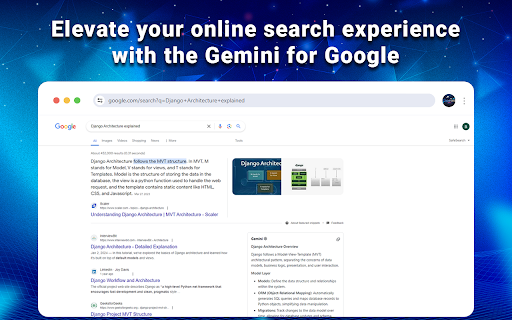 Gemini for Google - Chrome Extension Website screenshot