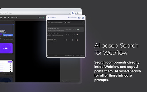 Compo Search - Chrome Extension Website screenshot