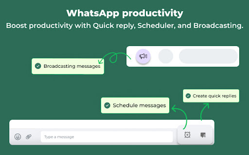 WhatsApp Web Scheduler - Chrome Extension Website screenshot