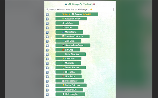 AI Garage - Chrome Extension Website screenshot