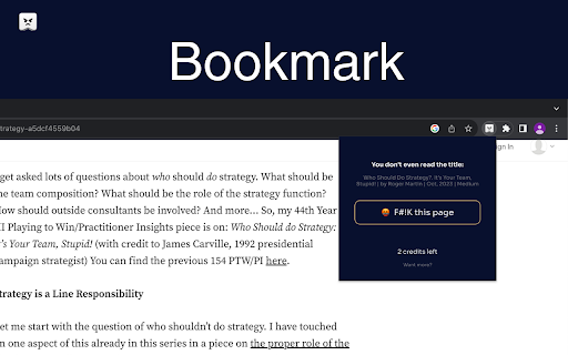 fBookmarks - Chrome Extension Website screenshot