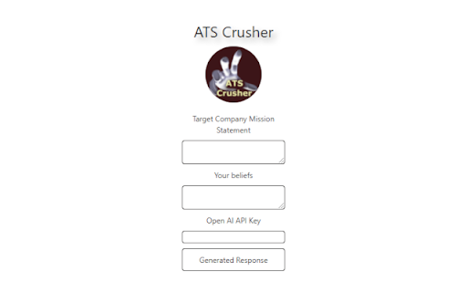 ATS Crusher - Chrome Extension Website screenshot