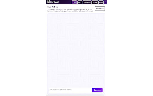 Bertha AI - Chrome Extension Website screenshot