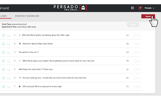 Persado Pro - Chrome Extension Website screenshot