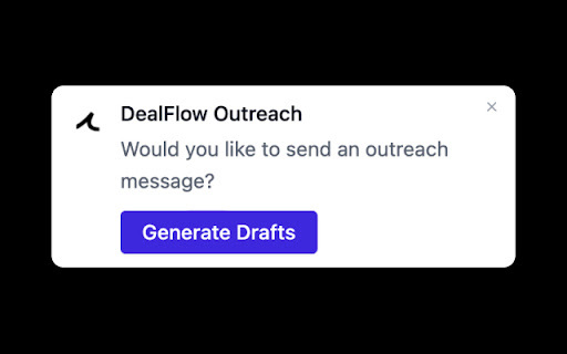 Dealflow Outreach - Chrome Extension Website screenshot