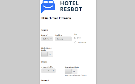 HERA - Chrome Extension Website screenshot