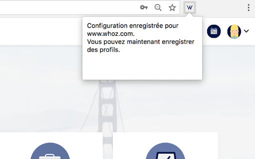 Whoz Extension - Chrome Extension Website screenshot