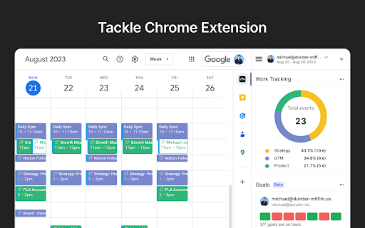 Tackle - Chrome Extension Website screenshot