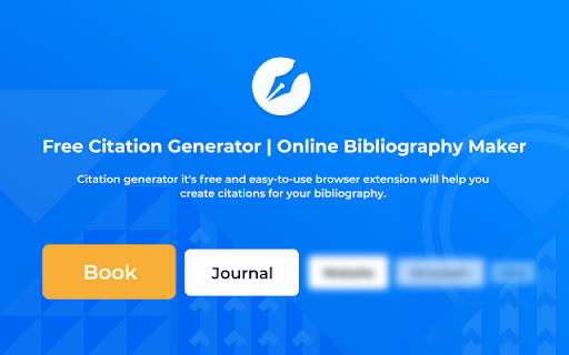 Citation Generator - Chrome Extension Website screenshot