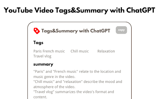 YouTube Tags Viewer with ChatGPT - Chrome Extension Website screenshot