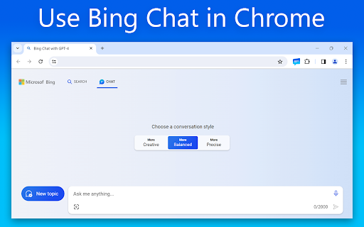 Bing GPT Chrome Extension - Chrome Extension Website screenshot