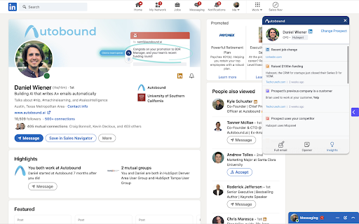 Autobound - Chrome Extension Website screenshot