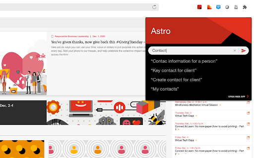 Astro - Chrome Extension Website screenshot