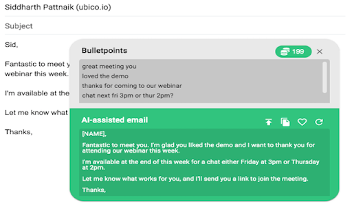 EmailGenius - Chrome Extension Website screenshot