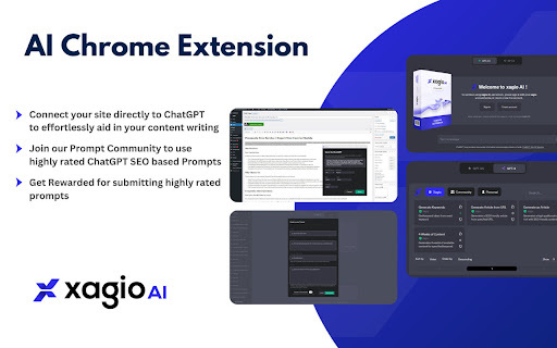 Xagio AI Chrome Extension - Chrome Extension Website screenshot