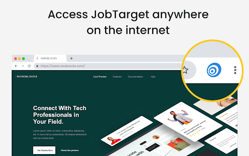 JobTarget Navigator - Chrome Extension Website screenshot