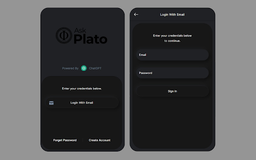 Ask Plato - Chrome Extension Website screenshot