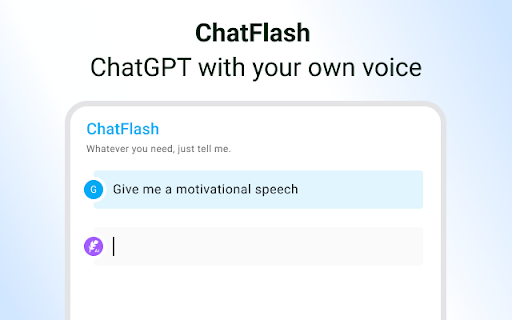 ChatFlash - Chrome Extension Website screenshot