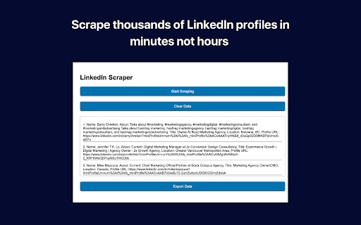 LinkedIn Assistant - Chrome Extension Website screenshot