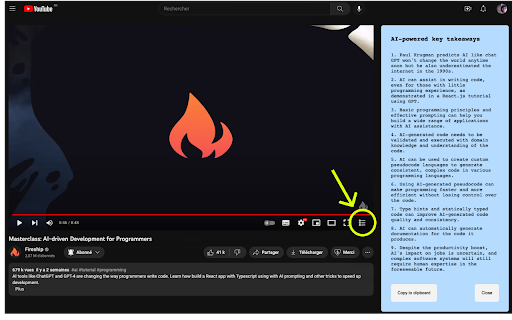 YouTube Summary Extension - Chrome Extension Website screenshot