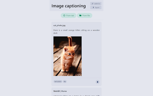 ImageCaptionify - Chrome Extension Website screenshot